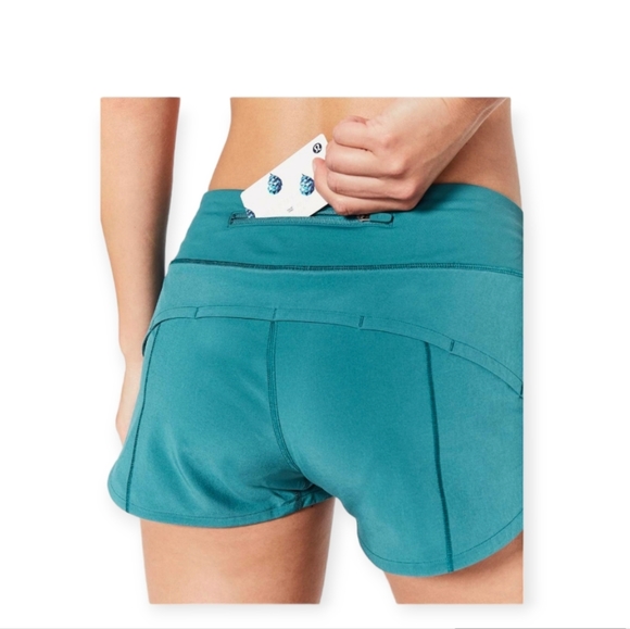 LULULEMON blue aqua teal shorts - Picture 3 of 6